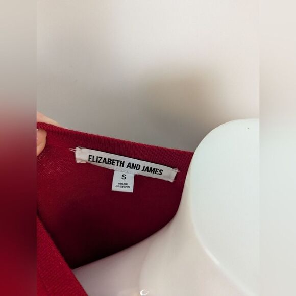 Elizabeth and James Railey Red Cutout Sheath Dress S Bodycon Long Sleeve Stretch - Picture 8 of 10